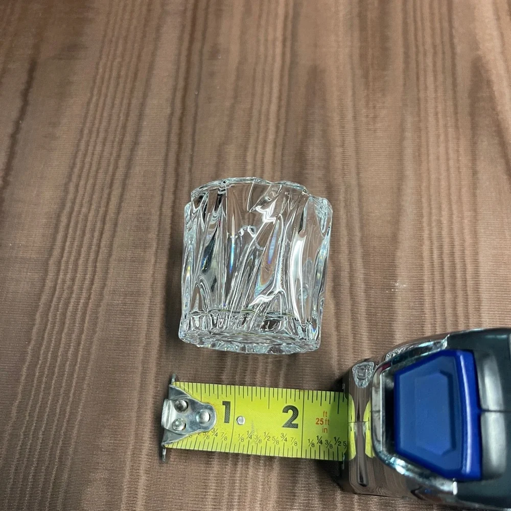 Tiffany & Co. Leaf Design Crystal Votive with Tiffany & Co. etching